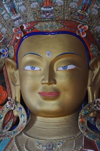 Buddha Maitreya Statue at Thiksey Gompa